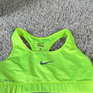 Nike Women's Bright Green Dri-FIT Sports Bra
